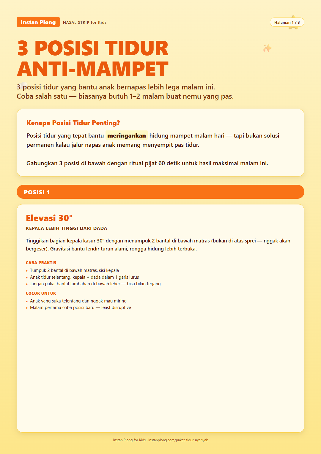Posisi 1 — Elevasi 30°